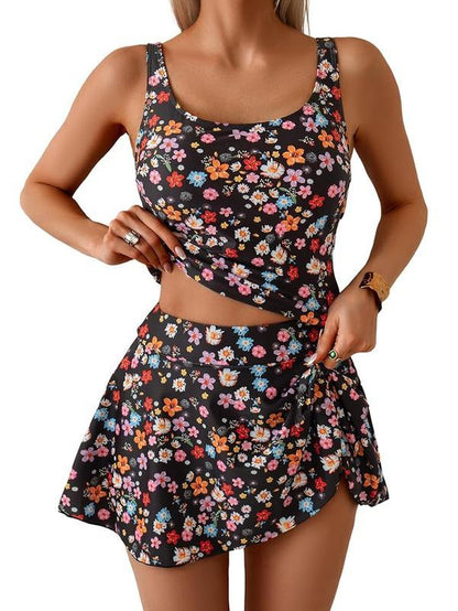 🏖️Summer Cool Deal: ONLY￡12.99!!💃Women's Two Piece Tummy Control Tie Knot Swimsuit
