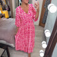 🏖️Summer Cool Deal: ONLY ￡14.99!💃Bohemian casual print V-neck waist wrap long dress💐✨