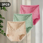 🥳2026 HOT SALE 50% OFF! 🥳💞Buy 1 Get 3-Only ￡4.99/pcs🌸3-Pack Women’s High-Waist Lace Cotton Briefs
