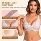 💗LAST DAY SALE 50% OFF⚡50K+ SOLD!!💕 Jelly Wireless Womens Comfortable Wireless Bras Push Up Bralettes Seamless Tshirts Bras Deep V Everyday Bras