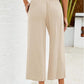 👖⏰Last Day Sale 50% OFF💫Women's High Waisted Wide Leg Linen Elastic Smock Waist Capri Pants – Flattering Fit, Breathable Fabric & Effortless Style 🌸