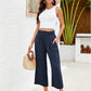 👖⏰Last Day Sale 50% OFF💫Women's High Waisted Wide Leg Linen Elastic Smock Waist Capri Pants – Flattering Fit, Breathable Fabric & Effortless Style 🌸