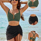 👙Last Day Sale 50% OFF💃Women's High Waisted Bikini Sets U-Wire Tummy Control Swimsuit