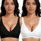 💗LAST DAY SALE 50% OFF⚡50K+ SOLD!!💕 Jelly Wireless Womens Comfortable Wireless Bras Push Up Bralettes Seamless Tshirts Bras Deep V Everyday Bras