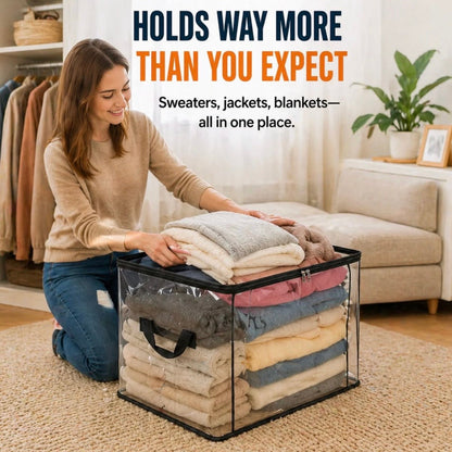 ✨Last Day Special Price £7.99!!💥📦Large Heavy-Duty Thick Plastic Clear Storage Bag for Clothes, Moving & Storage
