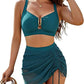 👙Last Day Sale 50% OFF💃Women's High Waisted Bikini Sets U-Wire Tummy Control Swimsuit