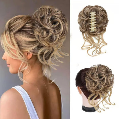💜 LAST DAY PROMOTION - 50%OFF💜Top Knot Bun Hairpiece – Blends with your hair, heat style friendly. Creates instant fullness. A must‑have for effortless updos. 👑
