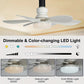 🌬️Surprise Price: Only £15.98!!🔥SmartBreez™ 40W LED Ceiling Fan Light – 20.5” Ultra-Quiet with Remote 🎯 | E27 + FREE B22 Adapter 🔌 | For Bedroom 😴, Kitchen 👩‍🍳 & Garage 🛠️ – UK Ready! 🇬🇧