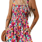 ⏰Hot Sale - 50% Off💃 Floral Print Sleeveless Shorts Jumpsuit with Pockets