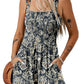 ⏰Hot Sale - 50% Off💃 Floral Print Sleeveless Shorts Jumpsuit with Pockets