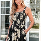 ⏰Hot Sale - 50% Off💃 Floral Print Sleeveless Shorts Jumpsuit with Pockets