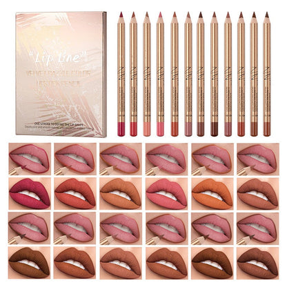 🥳2026 HOT SALE 50% OFF! 💞50K+ SOLD!👄 12-Color Smudge-Proof Lip Liner Pencil Set – Long-lasting, creamy & waterproof – perfect for everyday wear or pro makeup 🎨