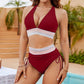 🏖️Summer Cool Deal: ONLY ￡12.99!💃💃High Waisted Tummy Control Color Block Bikini Set