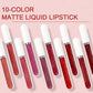 ⏳Time-Limited Special⏰💝10Pcs Matte Waterproof  Long Lasting Lip Gloss