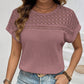 🏖️Summer Cool Deal: Only ￡13.99!💃🧶Knitted Mesh Short Sleeve Top – Breathable, Light & Perfect for a Casual Summer Look ☀️