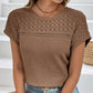 🏖️Summer Cool Deal: Only ￡13.99!💃🧶Knitted Mesh Short Sleeve Top – Breathable, Light & Perfect for a Casual Summer Look ☀️