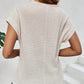 🏖️Summer Cool Deal: Only ￡13.99!💃🧶Knitted Mesh Short Sleeve Top – Breathable, Light & Perfect for a Casual Summer Look ☀️