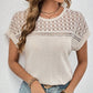 🏖️Summer Cool Deal: Only ￡13.99!💃🧶Knitted Mesh Short Sleeve Top – Breathable, Light & Perfect for a Casual Summer Look ☀️