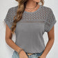 🏖️Summer Cool Deal: Only ￡13.99!💃🧶Knitted Mesh Short Sleeve Top – Breathable, Light & Perfect for a Casual Summer Look ☀️