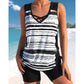 ⏰LAST DAY 60% OFF - Women's Tummy Control Tankini Set with Built-In Bra – Flattering Boho Swimwear with Shorts🔥