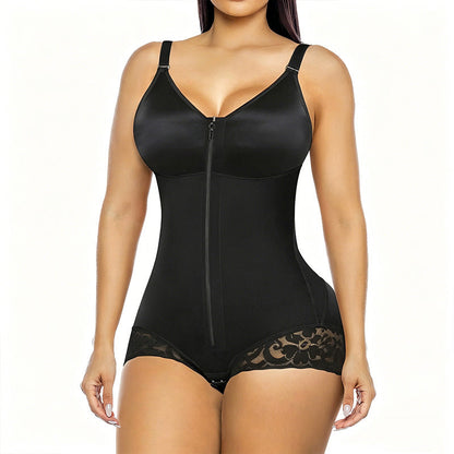 📢📢50% OFF !! ⏰Women's Tummy Control Zip-Up Shapewear Bodysuit