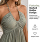 🏖 Spring Hot Selling ✨Halter Neck Ruched Bust Tiered Mini Dress