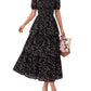 ⏳Time-Limited Special 60%Off⏰💃Women's Floral Square Neck Puff Short Sleeve Smocked Tiered Dress