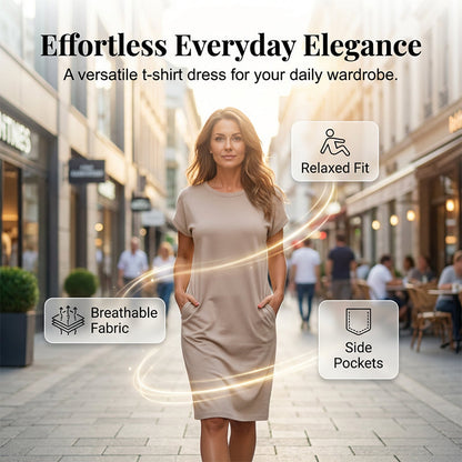 🔥Hot Sale 49% OFF⏳Women's Casual Short Sleeve T-Shirt Dress🌟 Effortlessly Stylish, All-Day Comfort 👗