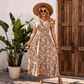 📢📢Time-Limited Special 50% OFF !! ⏰Women's Floral V-Neck Smocked Waist Dress