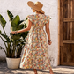 📢📢Time-Limited Special 50% OFF !! ⏰Women's Floral V-Neck Smocked Waist Dress