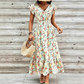 📢📢Time-Limited Special 50% OFF !! ⏰Women's Floral V-Neck Smocked Waist Dress