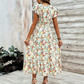 📢📢Time-Limited Special 50% OFF !! ⏰Women's Floral V-Neck Smocked Waist Dress