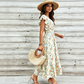 📢📢Time-Limited Special 50% OFF !! ⏰Women's Floral V-Neck Smocked Waist Dress