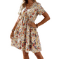 🎁2026 New Arrivals 50% OFF💥Women's Summer Floral V-Neck Short Sleeve Dress