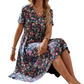 🎁2026 New Arrivals 50% OFF💥Women's Summer Floral V-Neck Short Sleeve Dress