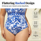👙Last Day Promotion 65% Off🌴Plus Size Halter Bikini Set with Swim Skirt